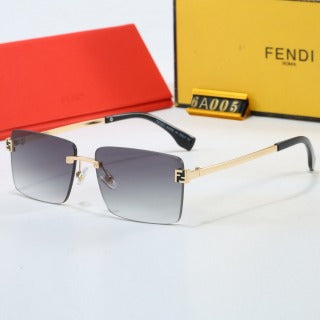 2026 Half-frame metal gradient sunglasses