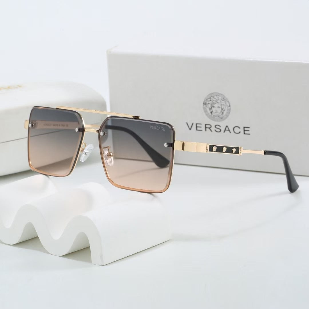 2026 Gradient two-tone metal square sunglasses