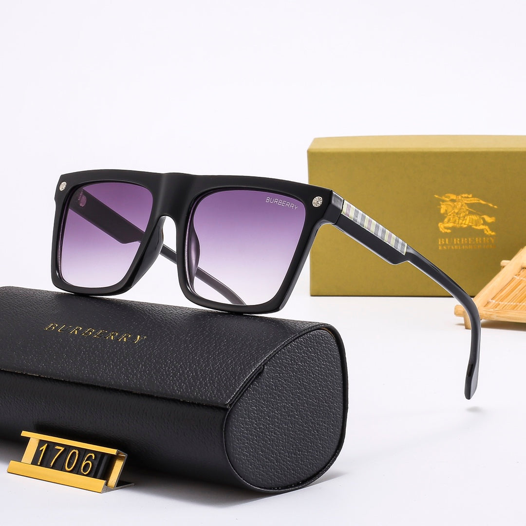 2025 Square Plaid Vintage Sunglasses