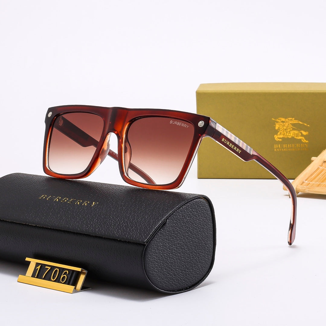 2025 Square Plaid Vintage Sunglasses