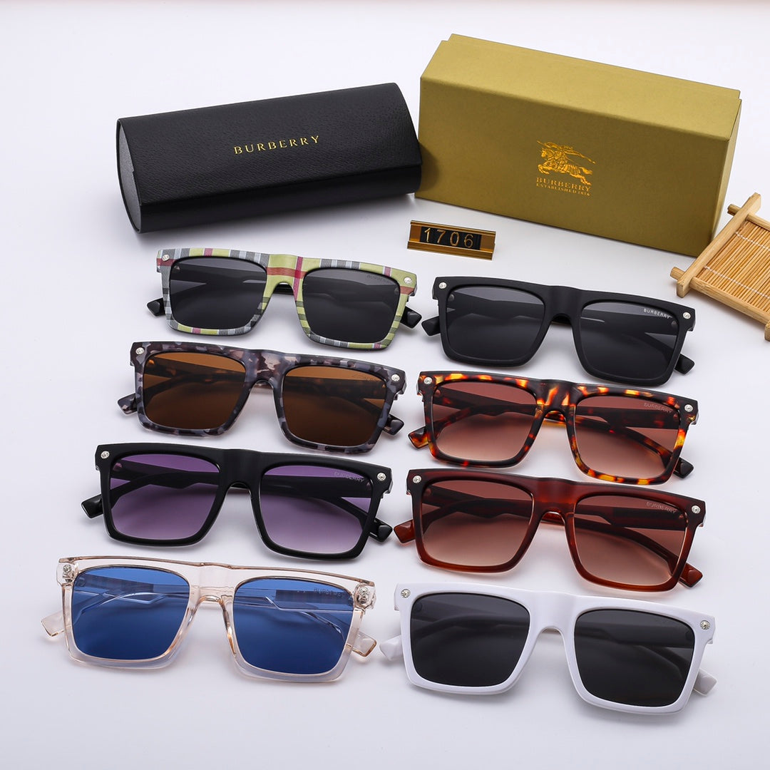 2025 Square Plaid Vintage Sunglasses