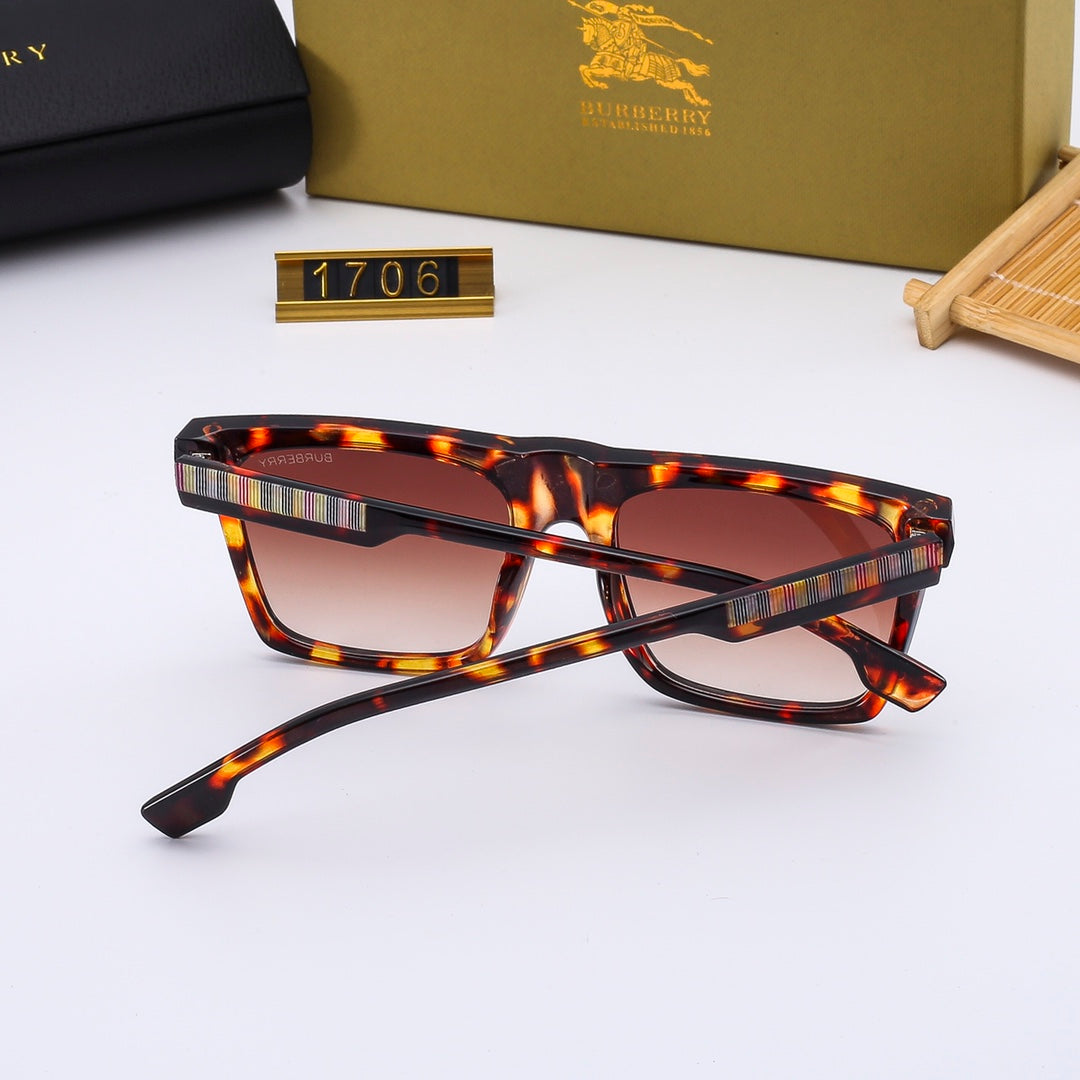 2025 Square Plaid Vintage Sunglasses