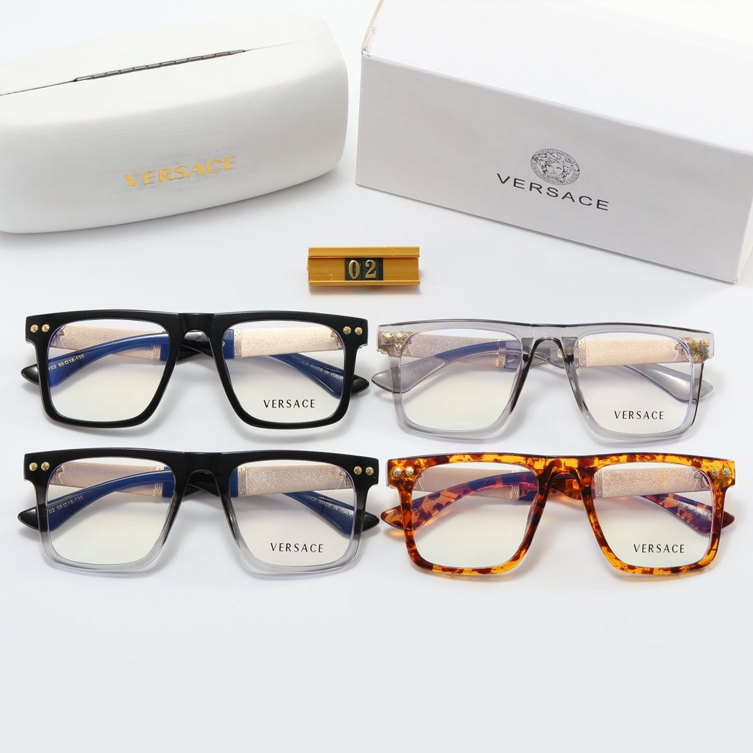 2026 Fashion Metal Emblem Frame Glasses