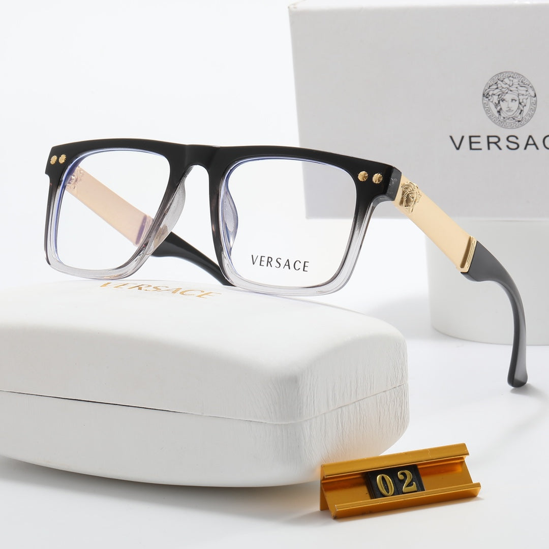 2026 Fashion Metal Emblem Frame Glasses