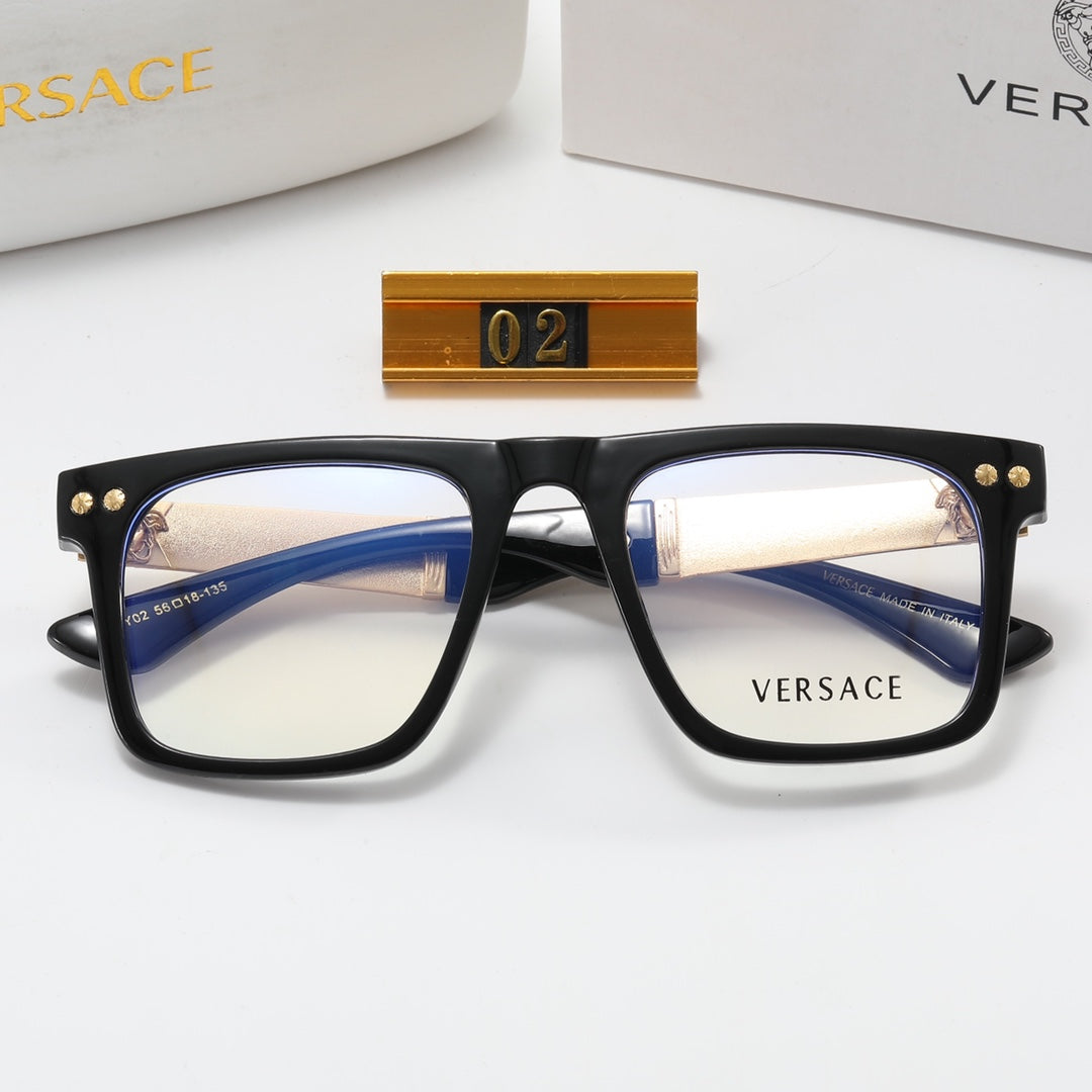 2026 Fashion Metal Emblem Frame Glasses