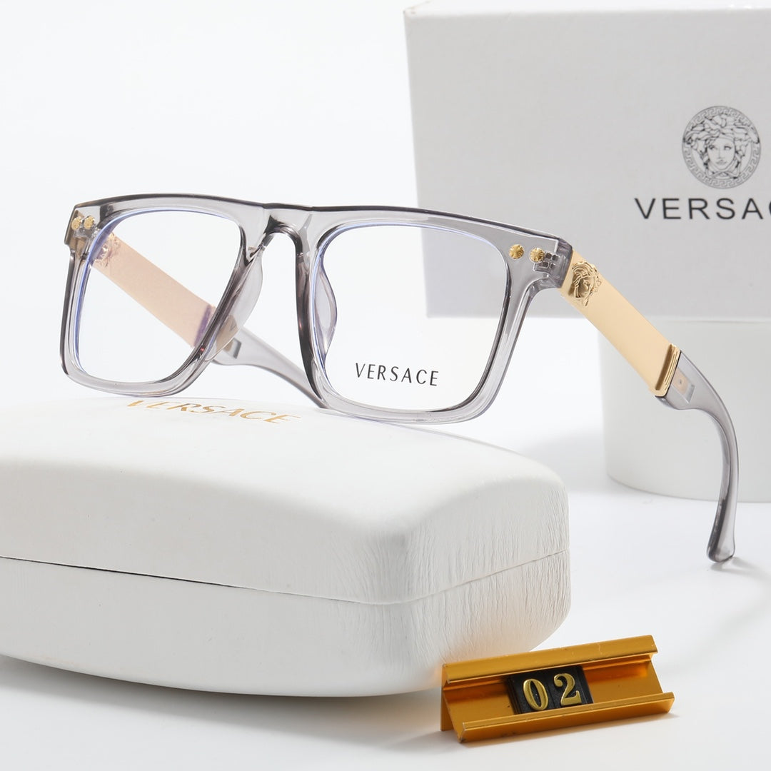 2026 Fashion Metal Emblem Frame Glasses