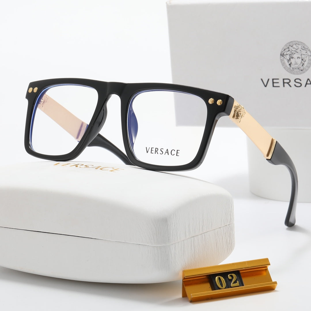 2026 Fashion Metal Emblem Frame Glasses