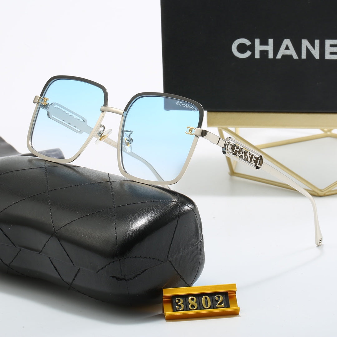 2024 Fashion Woman's Metal Letters Sunglasses