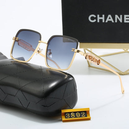 2024 Fashion Woman's Metal Letters Sunglasses