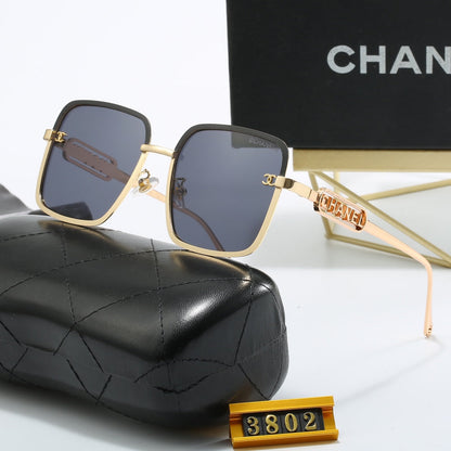 2024 Fashion Woman's Metal Letters Sunglasses
