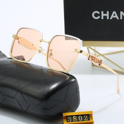 2024 Fashion Woman's Metal Letters Sunglasses