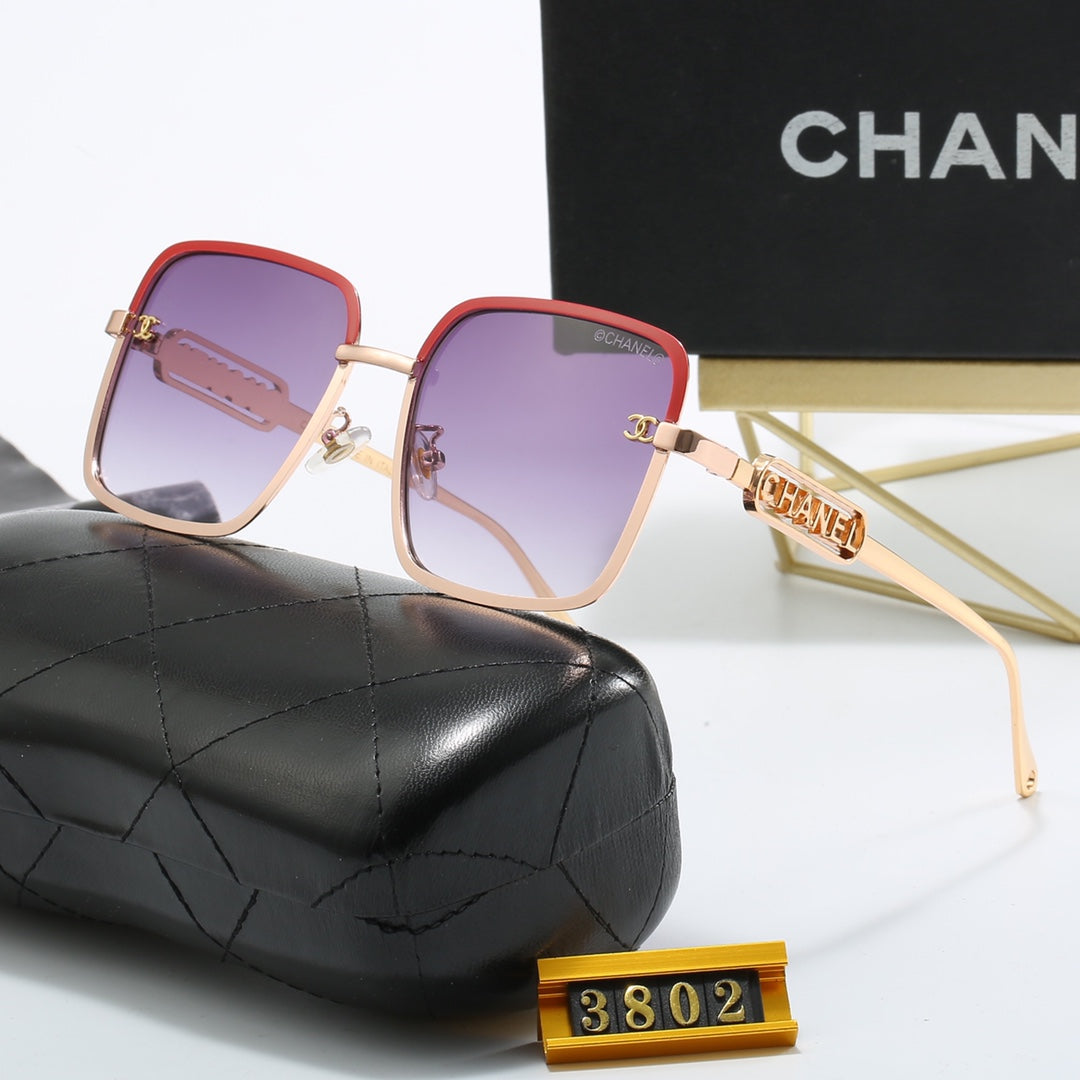 2024 Fashion Woman's Metal Letters Sunglasses