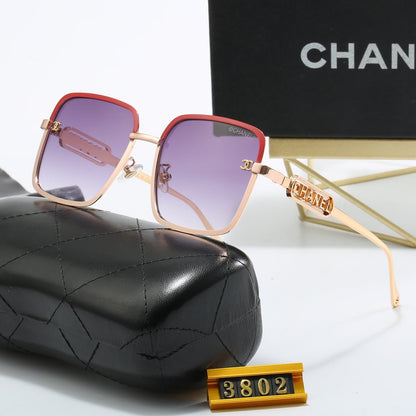 2024 Fashion Woman's Metal Letters Sunglasses