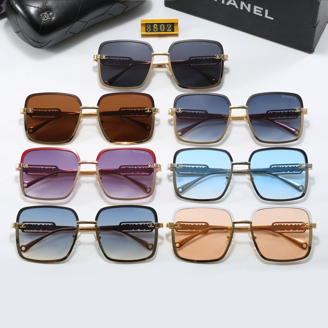 2024 Fashion Woman's Metal Letters Sunglasses