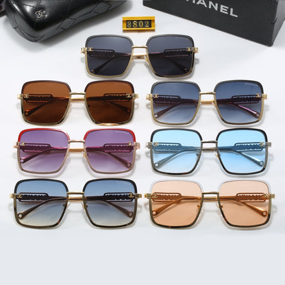 2024 Fashion Woman's Metal Letters Sunglasses