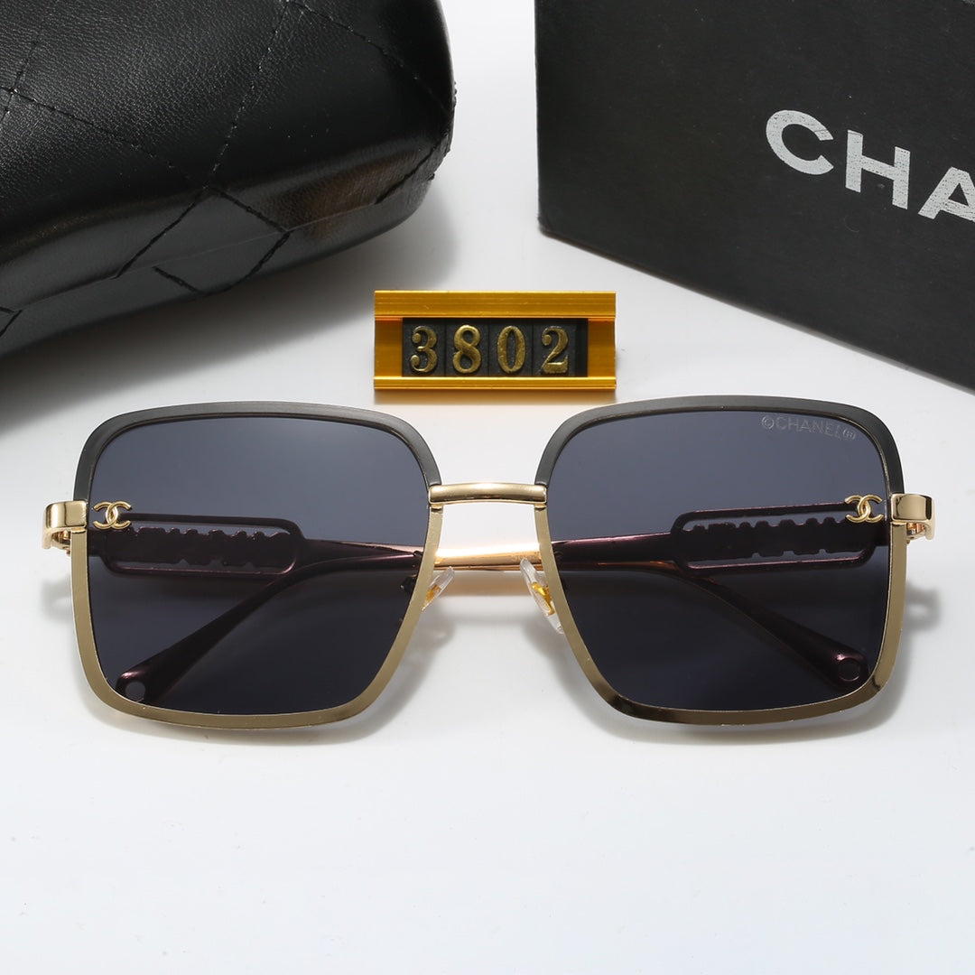 2024 Fashion Woman's Metal Letters Sunglasses