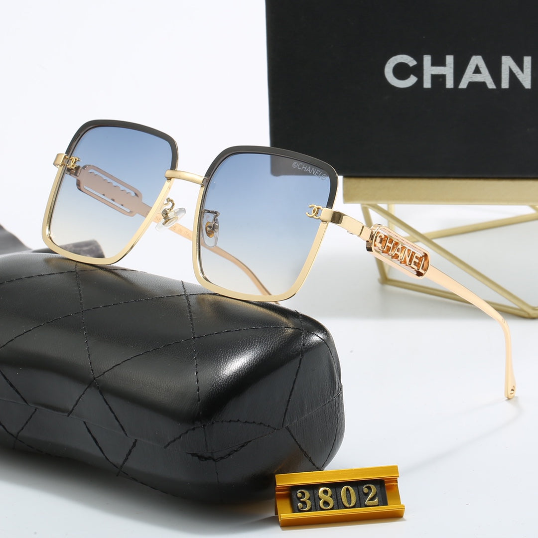 2024 Fashion Woman's Metal Letters Sunglasses