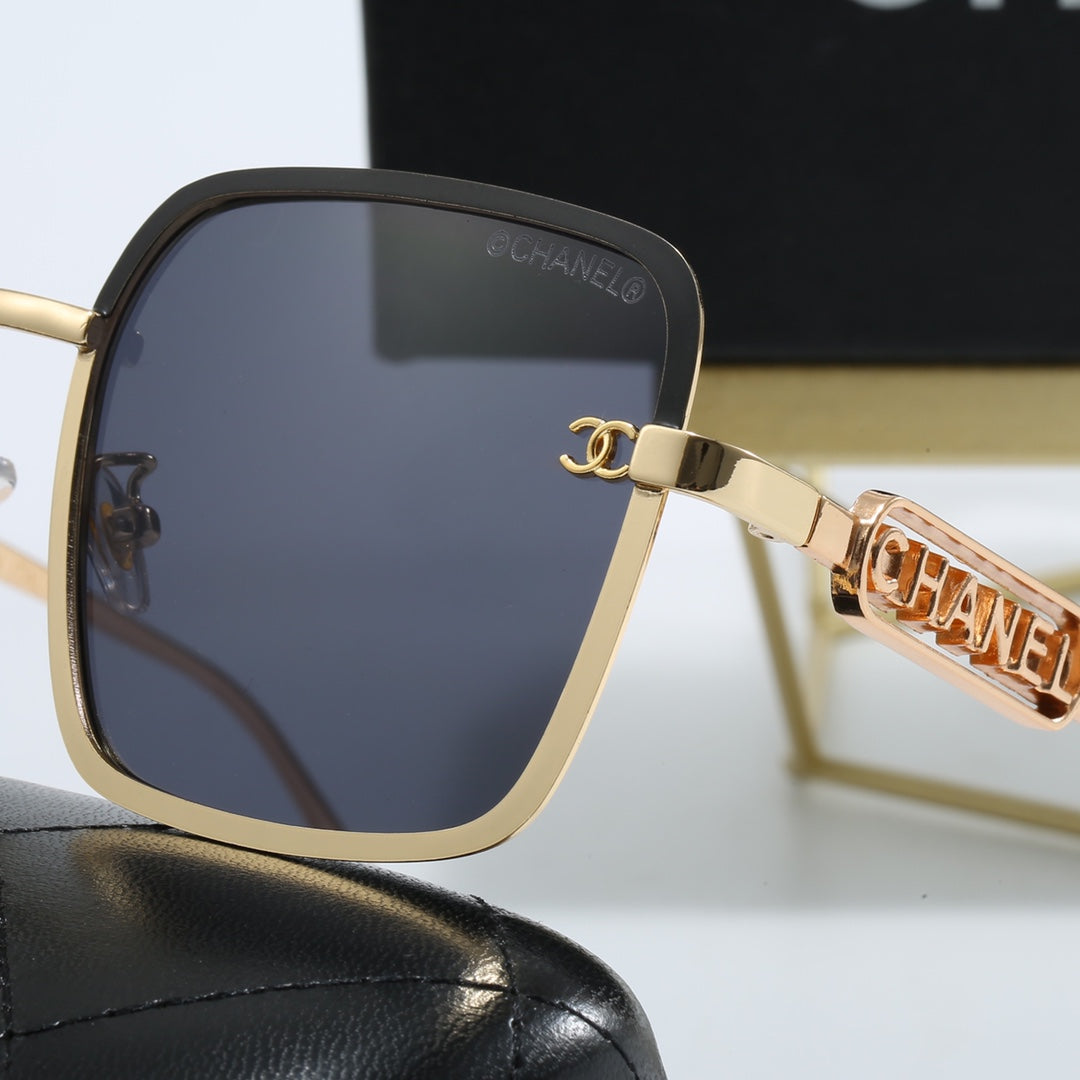 2024 Fashion Woman's Metal Letters Sunglasses