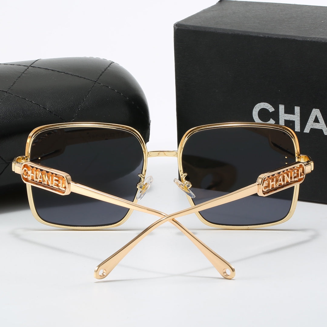 2024 Fashion Woman's Metal Letters Sunglasses