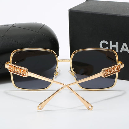 2024 Fashion Woman's Metal Letters Sunglasses