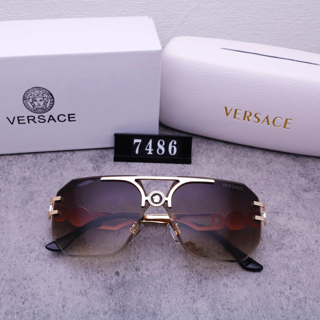 2026 Stylish Emblem Rimless Sunglasses