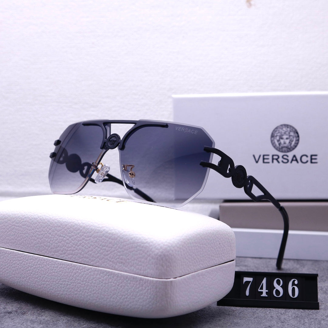 2026 Stylish Emblem Rimless Sunglasses