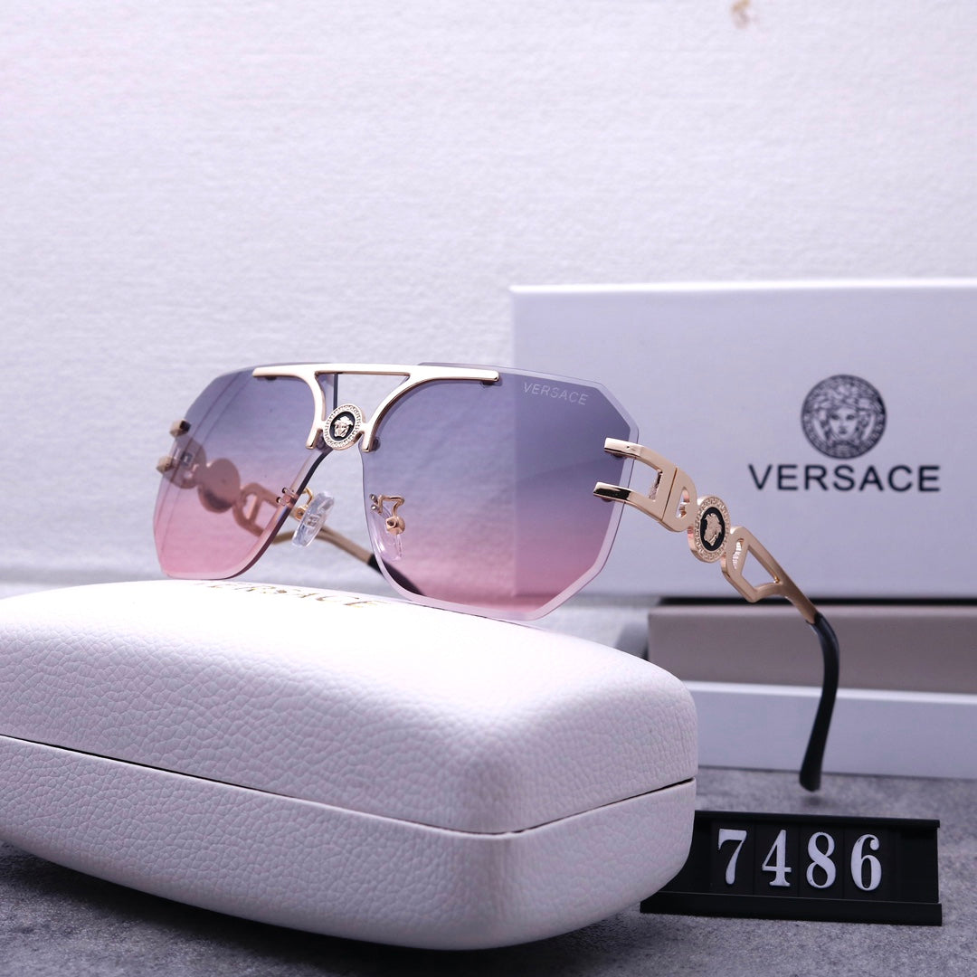 2026 Stylish Emblem Rimless Sunglasses