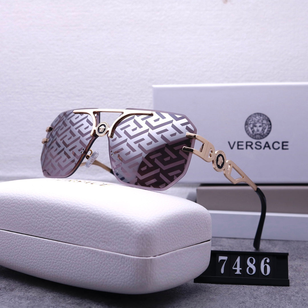 2026 Stylish Emblem Rimless Sunglasses