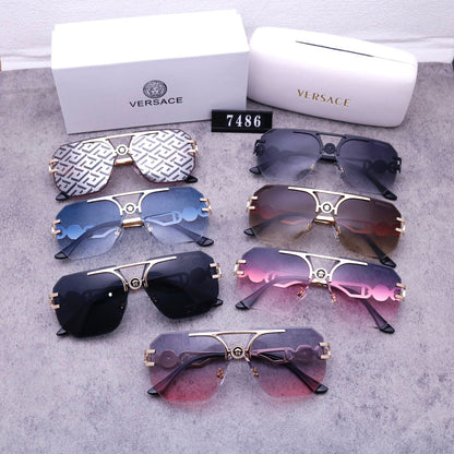 2026 Stylish Emblem Rimless Sunglasses