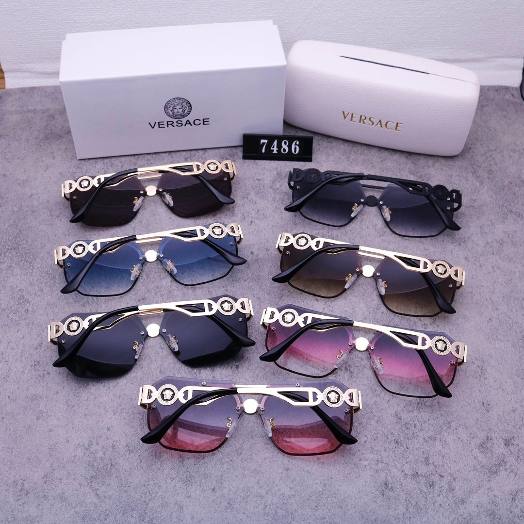 2026 Stylish Emblem Rimless Sunglasses