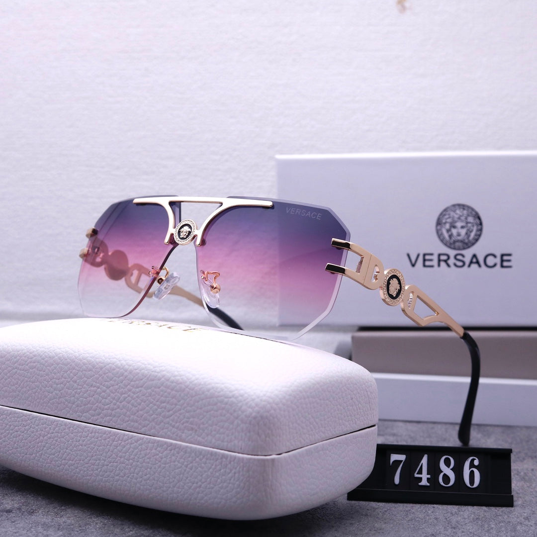 2026 Stylish Emblem Rimless Sunglasses