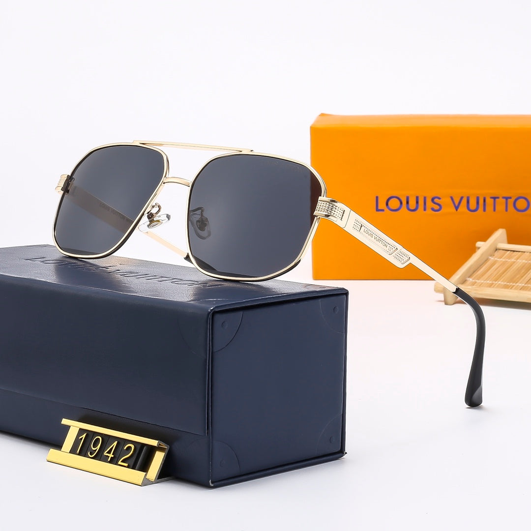 2026 Metal Double Bridge Embossed Sunglasses