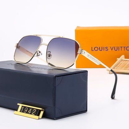 2026 Metal Double Bridge Embossed Sunglasses