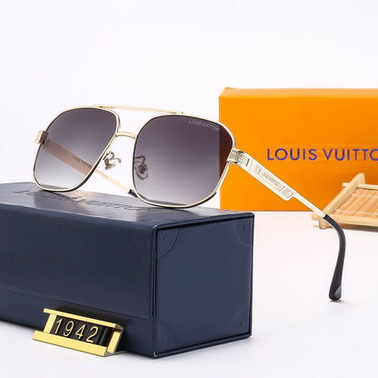 2026 Metal Double Bridge Embossed Sunglasses