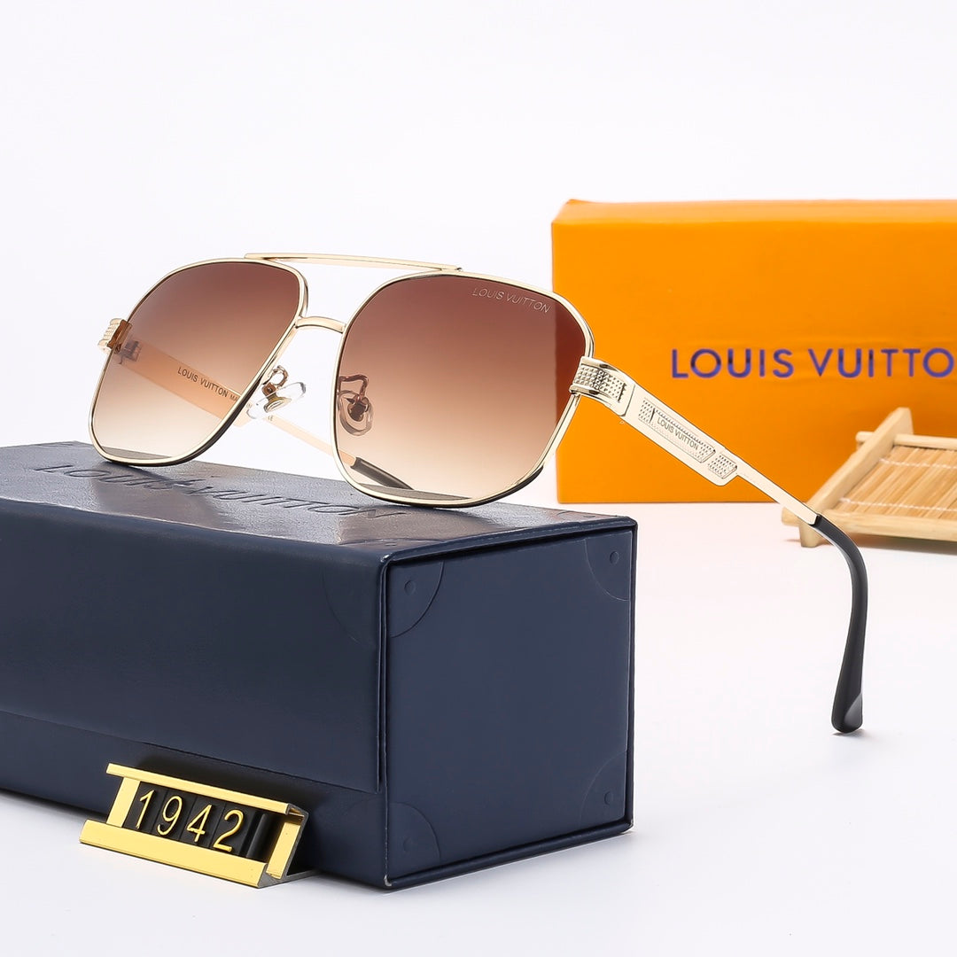 2026 Metal Double Bridge Embossed Sunglasses