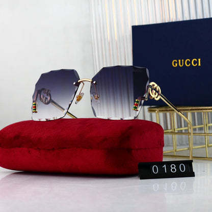 2024 Metal Logo Frameless HD Sunglasses