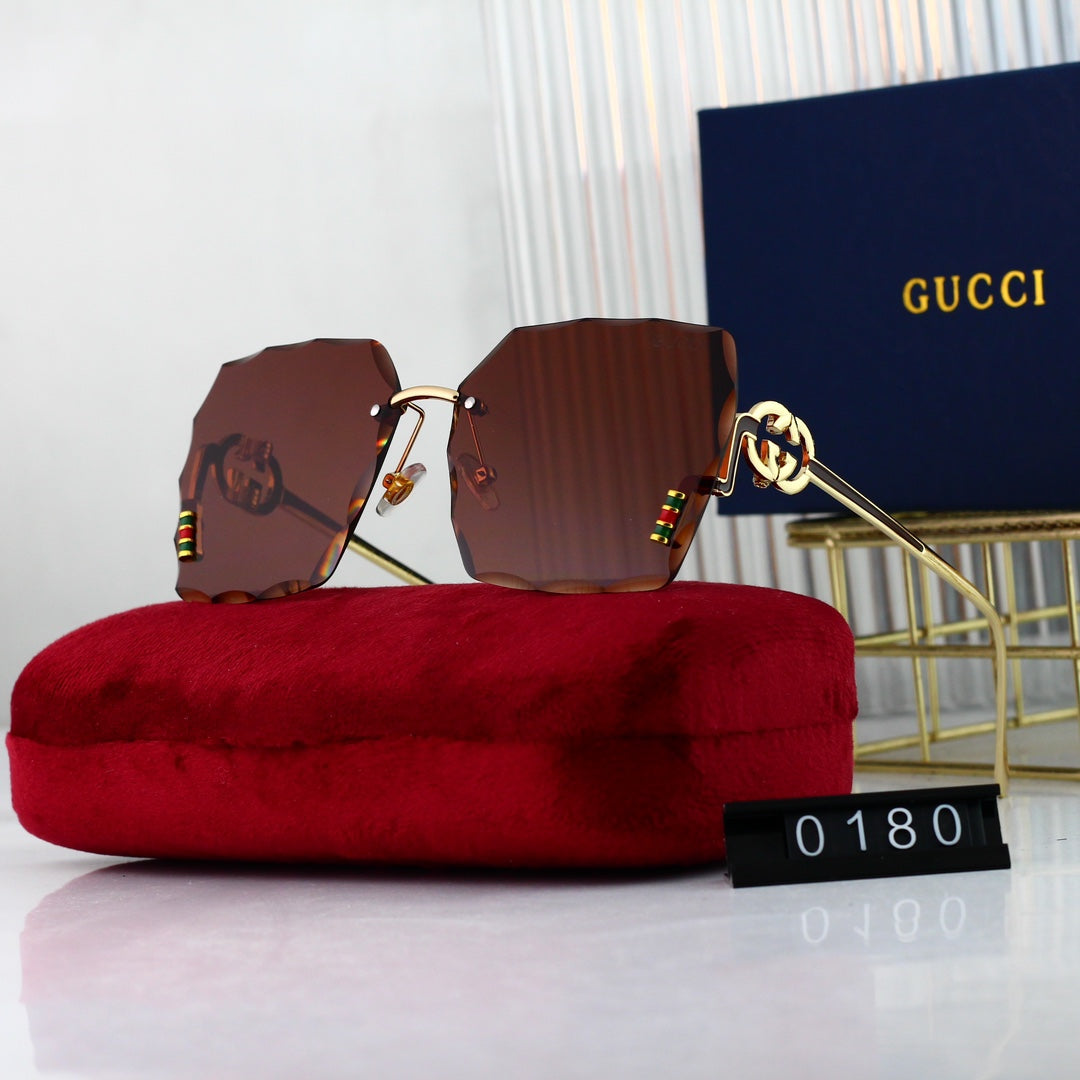 2024 Metal Logo Frameless HD Sunglasses