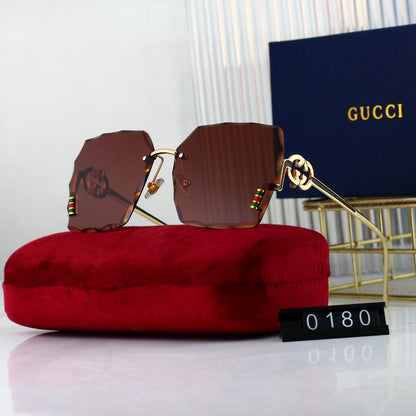 2024 Metal Logo Frameless HD Sunglasses
