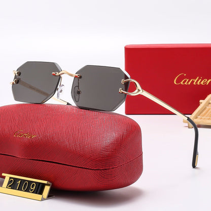 2024 5 ColorsFashion Frameless Sunglasses2109