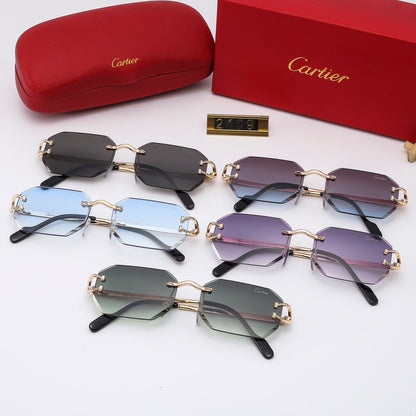 2024 5 ColorsFashion Frameless Sunglasses2109