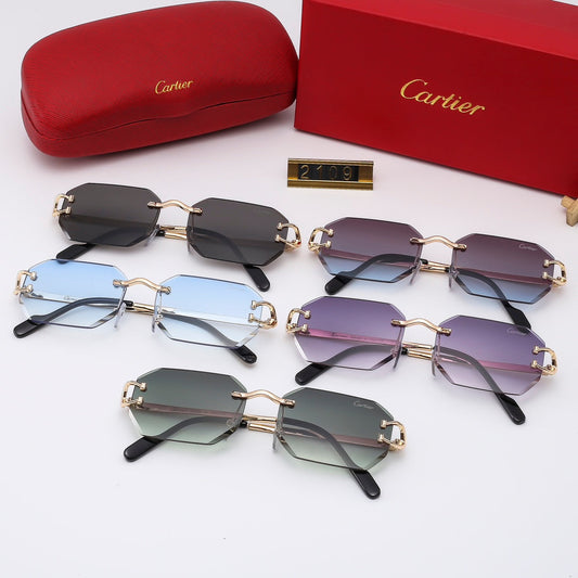 2024 5 ColorsFashion Frameless Sunglasses2109