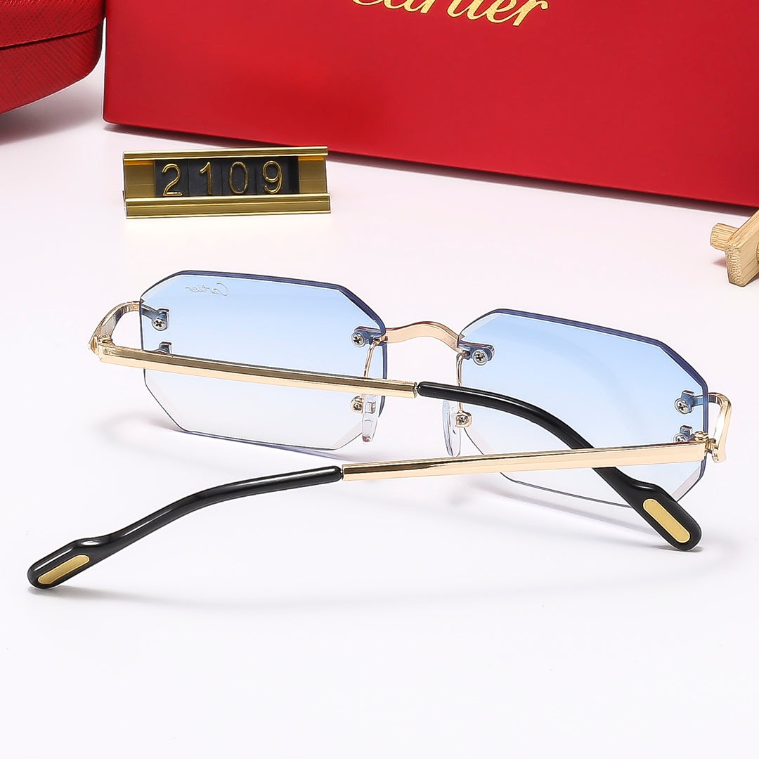 2024 5 ColorsFashion Frameless Sunglasses2109