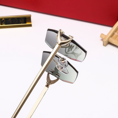 2024 5 ColorsFashion Frameless Sunglasses2109