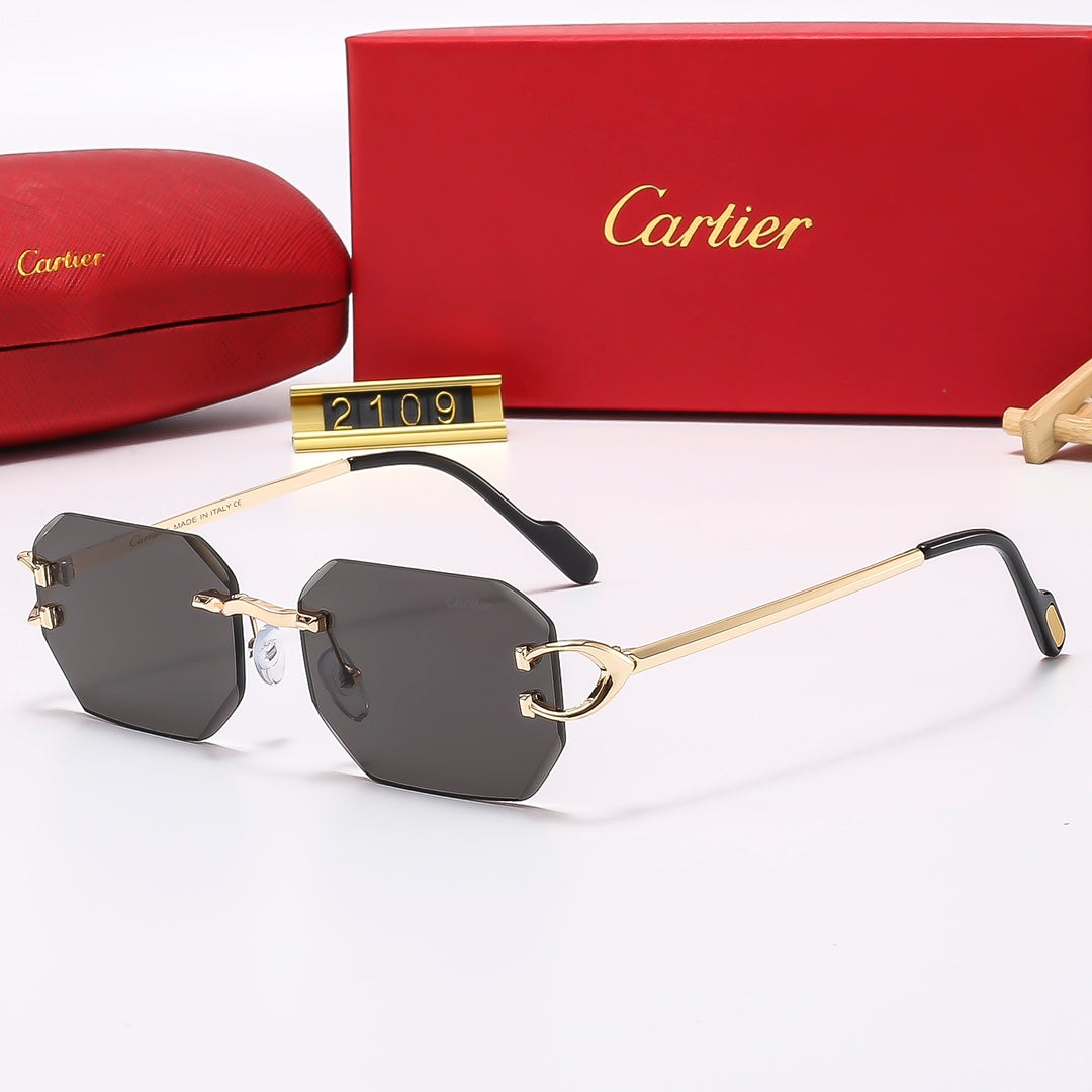 2024 5 ColorsFashion Frameless Sunglasses2109