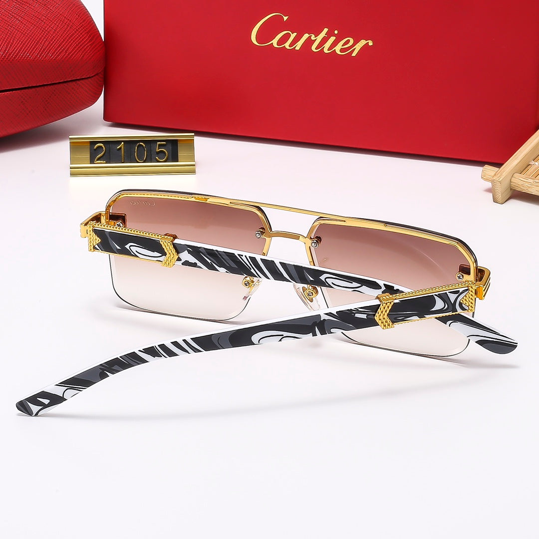 2026 Square stylish frameless sunglasses 2105