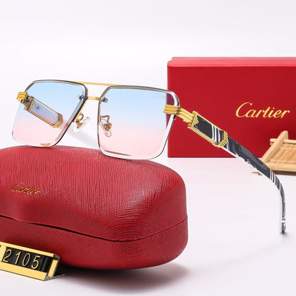 2026 Square stylish frameless sunglasses 2105
