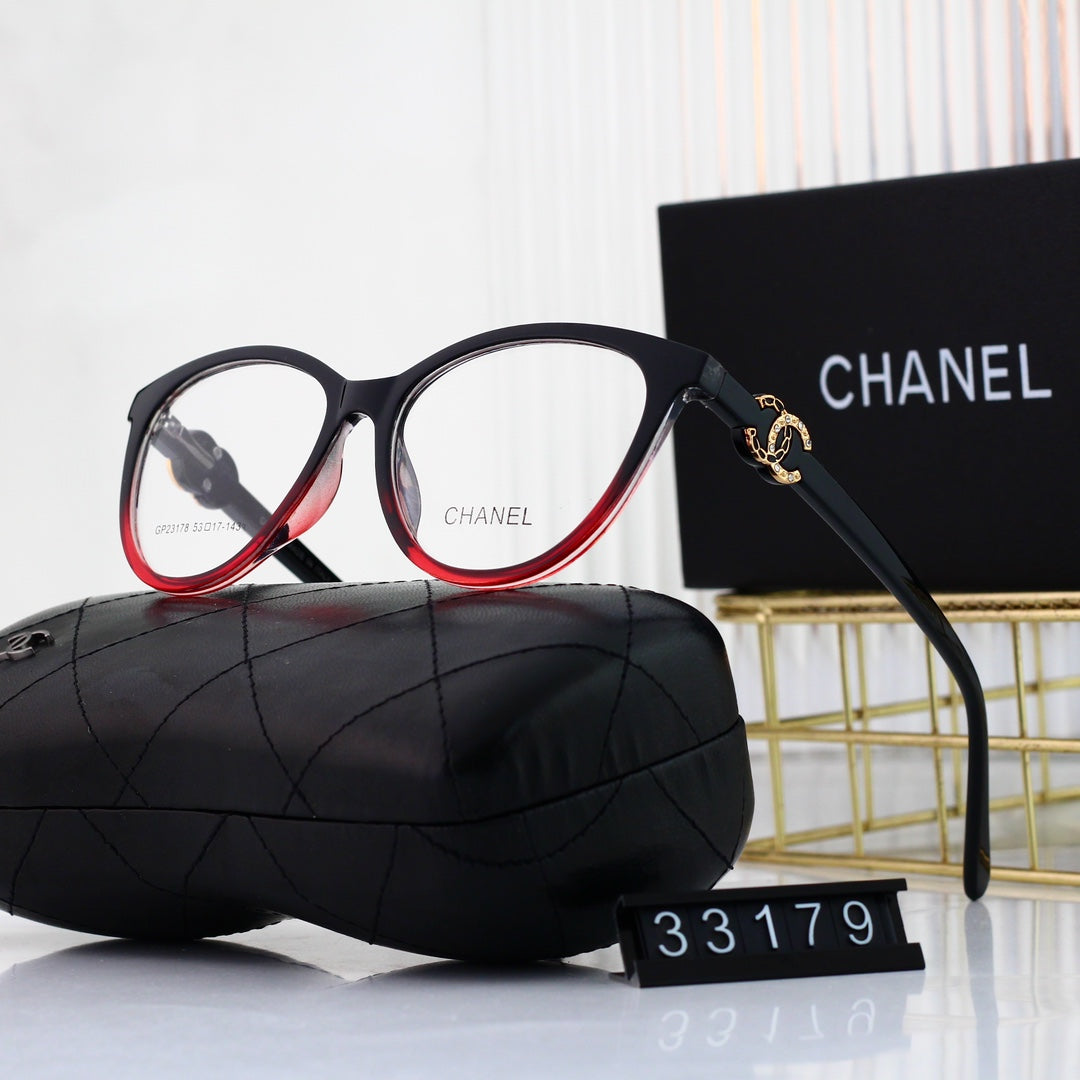 2026 Cat-Eye Diamond Metal Logo Glasses