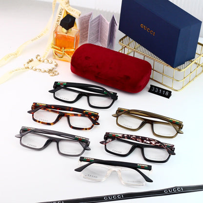 2024 Unisex Fashionable Striped Rim Glasses