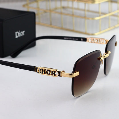 2026 Fashionable Metal Letters Frameless Sunglasses