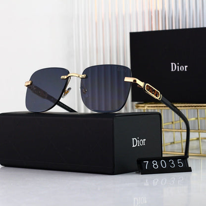 2026 Fashionable Metal Letters Frameless Sunglasses